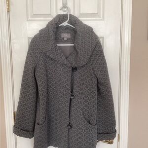 Gallery Gray Textured Women's Teddy Jacket